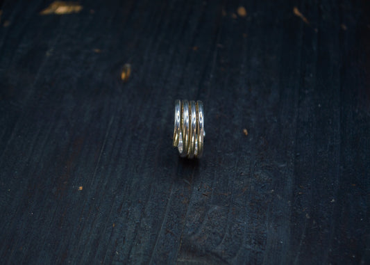 Silver spiral ring
